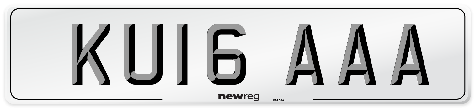 KU16 AAA Number Plate from New Reg